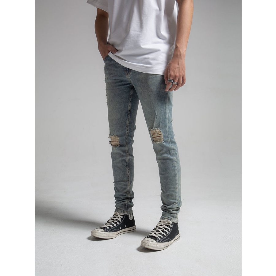 Quần Jeans The Denimaniac dáng ôm sát màu Desert Blue SS23 - 819 Skinny Fit