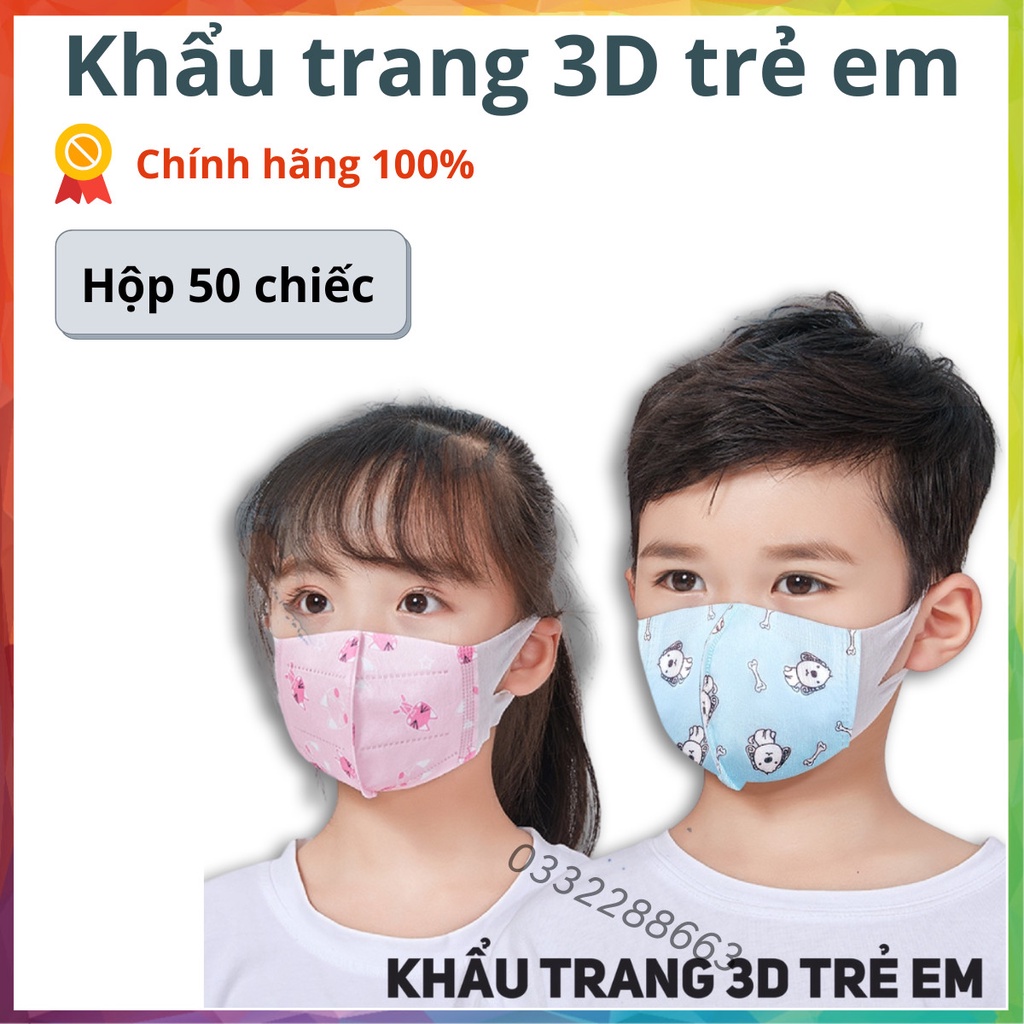 Khẩu Trang 3D Cho Bé Giúp Trẻ An Toàn Tiện Lợi Kèm Hoạ Tiết Trai Gái