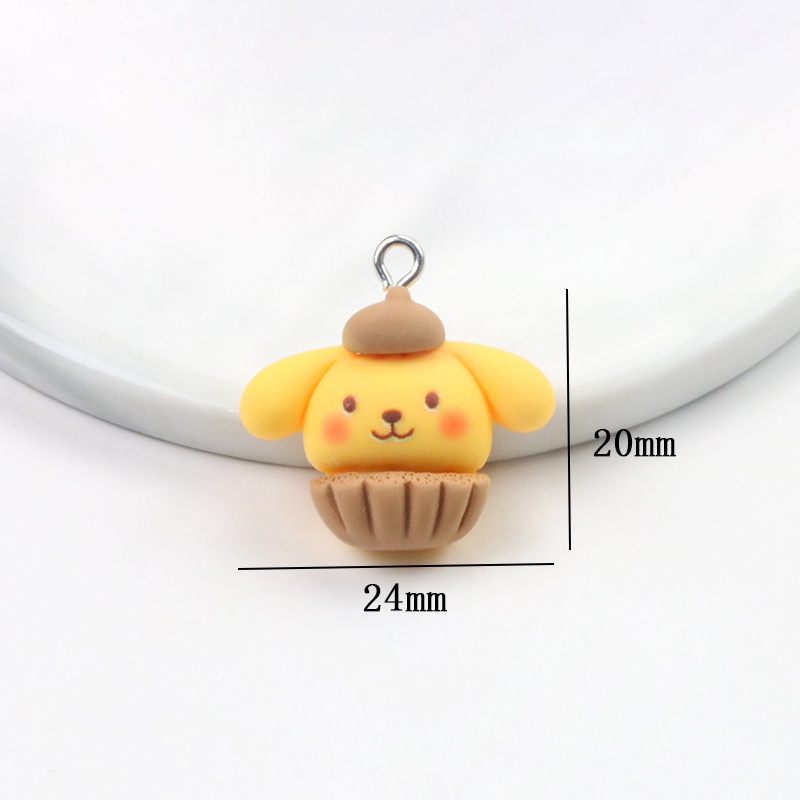 Phụ Kiện Mặt Dây Chuyền / Móc Tai / Dây Chuyền Hình Bánh Cupcake Hoạt Hình Bằng Nhựa resin Thủ Công diy