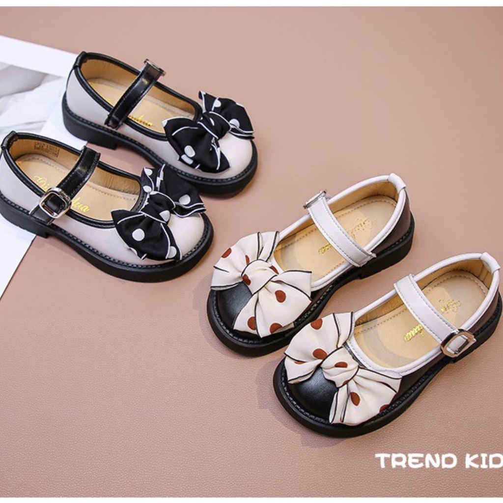 Giày búp bê bé gái Giày búp bê đính nơ dễ thương cho bé gái