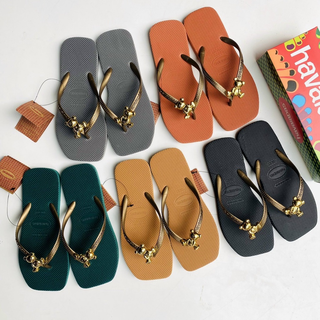 Dép Lào / Dép Kẹp Nữ Đế Bằng Mẫu Havaianass 4 màu