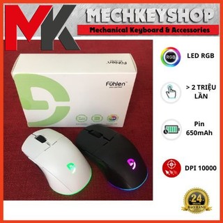 Chuột gaming không dây fuhlen d90s led rgb - hàng chính hãng ninza, bảo hành 2 năm