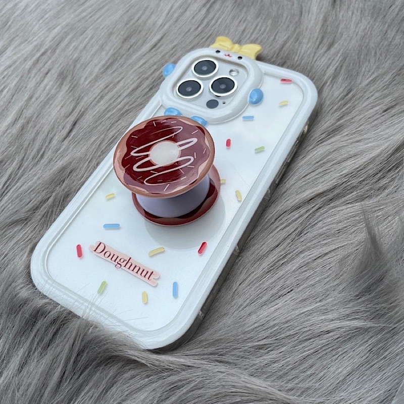 Ốp lưng Iphone Viền nơ camera Donut dành cho Iphone 7/7plus/8/8plus/x/xr/xs/11/12/13/14/pro/promax