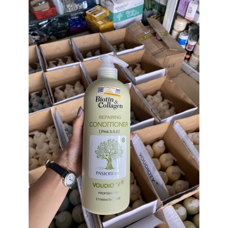 Bộ Gội Xả Biotin Collagen Xanh Lá 1000ml