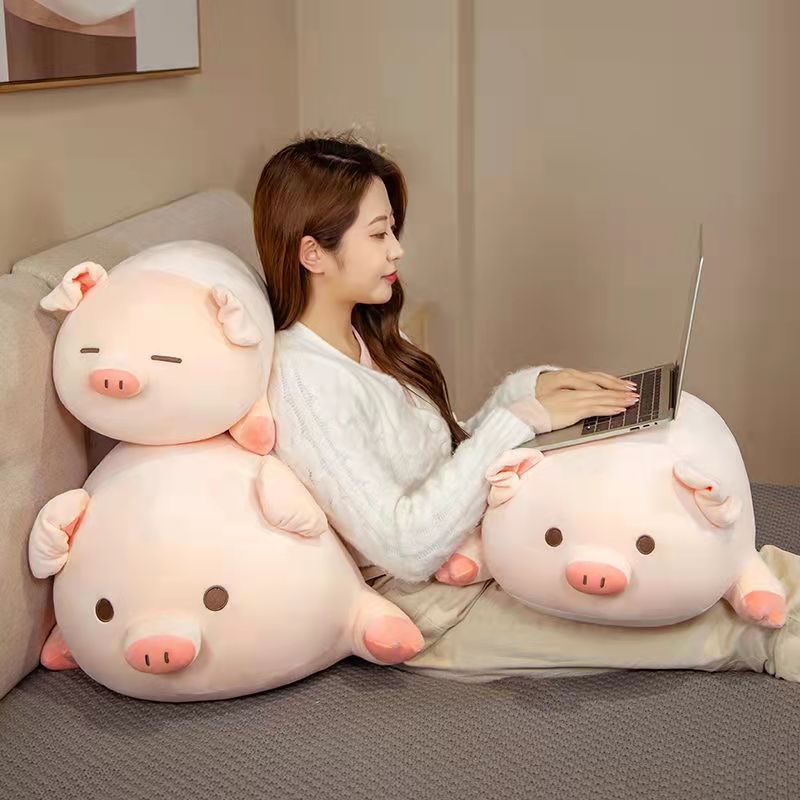 Thú Nhồi Bông Hình Chú Heo Hoạt Hình Mềm Mại Đáng Yêu