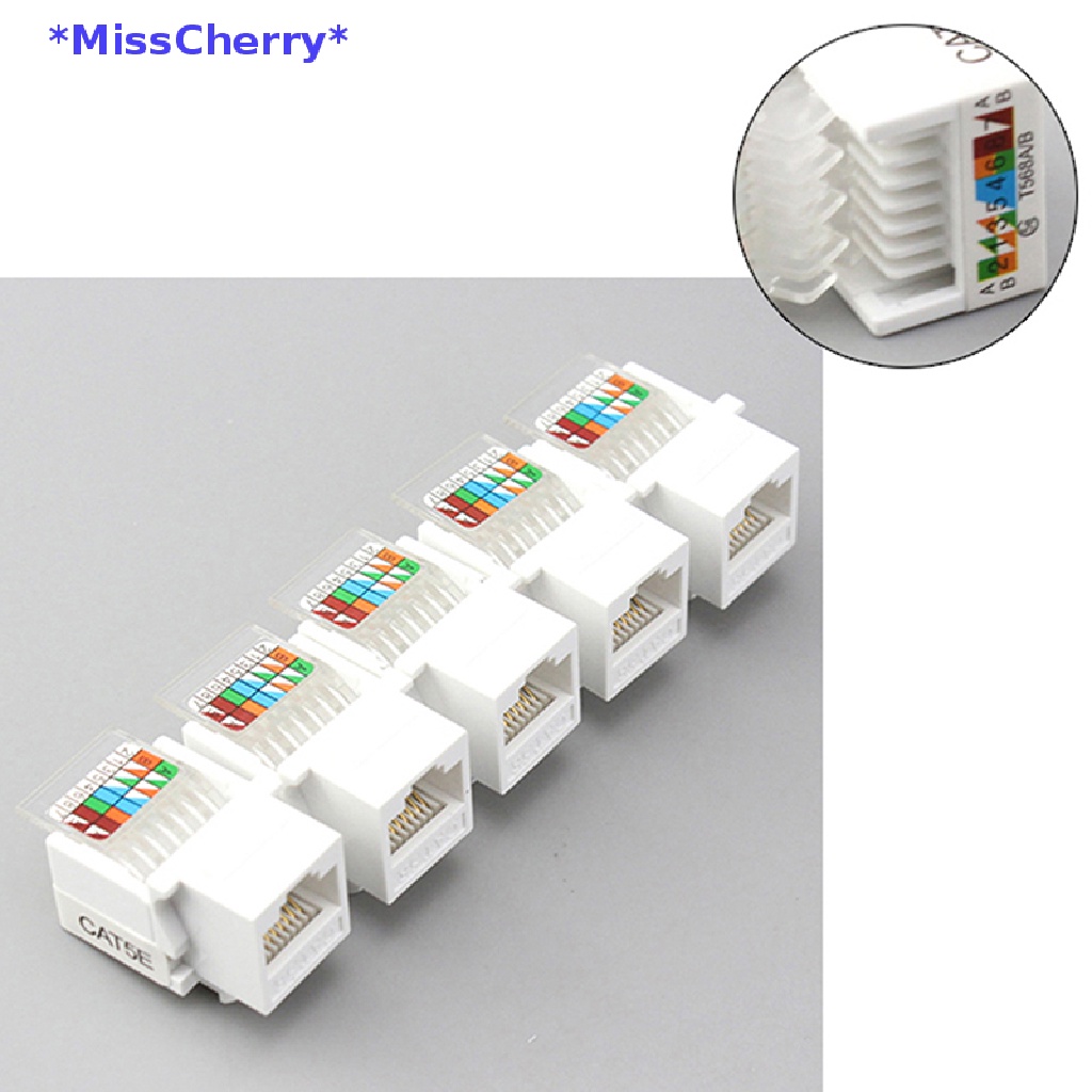 Set 10 Mô Đun Nối Dây Cáp Mạng Lan RJ45 CAT5e Chuyên Dụng Mới