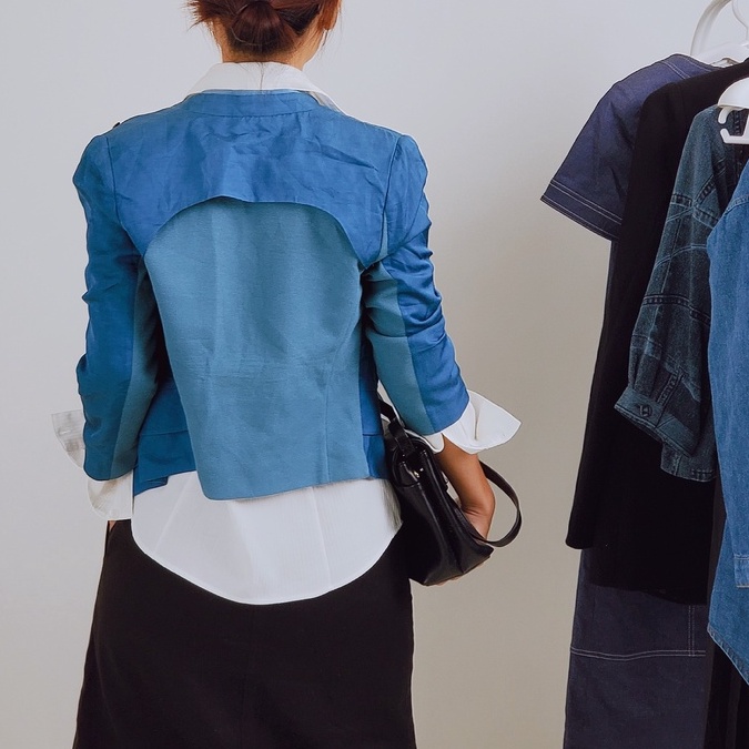 VEST 2HAND DÁNG CÔNG SỞ BACK CUT OUT SÀNH ĐIỆU ( 1 nút gài) ( Collec 10)