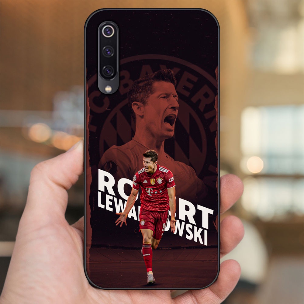 Ốp lưng Xiaomi Mi 9, Mi 9 SE viền đen in hình Lewandowski Barcelona Bayern Munich