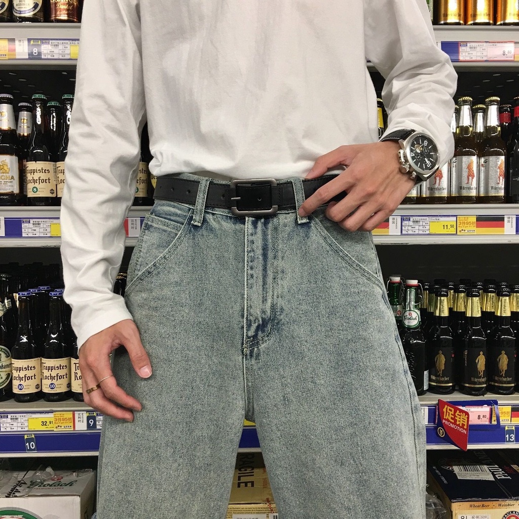 Thắt Lưng 110 / 115CM Phong Cách Hàn Quốc Đơn Giản Dễ Phối Đồ Cho Nam