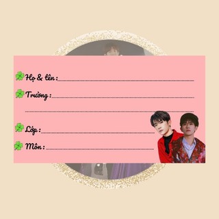 nhãn vở TFBOYS [p2]