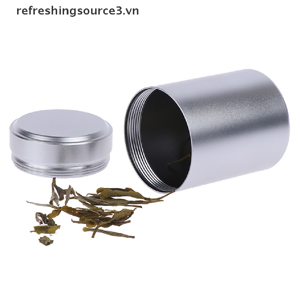 1 Hũ Đựng Trà Bằng Nhôm Kín Khí Chống Kín Khí Màu Bạc 3.vn