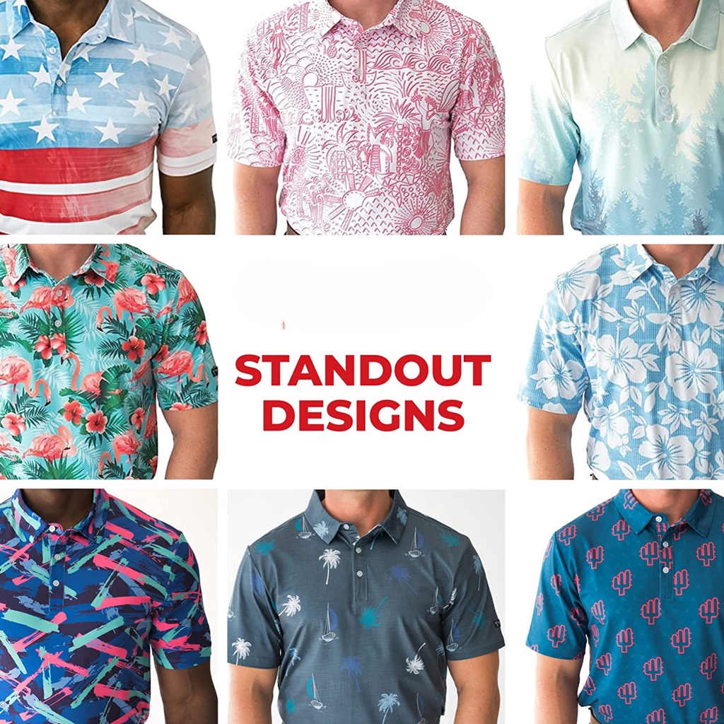 Áo Thun Polo In Hình Đầu Lâu Chơi Golf Vui Nhộn Cho Nam