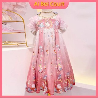 2023 mới của trẻ em hanfu trang phục cổ váy nho giáo hoa anh đào trung quốc phù hợp với đường