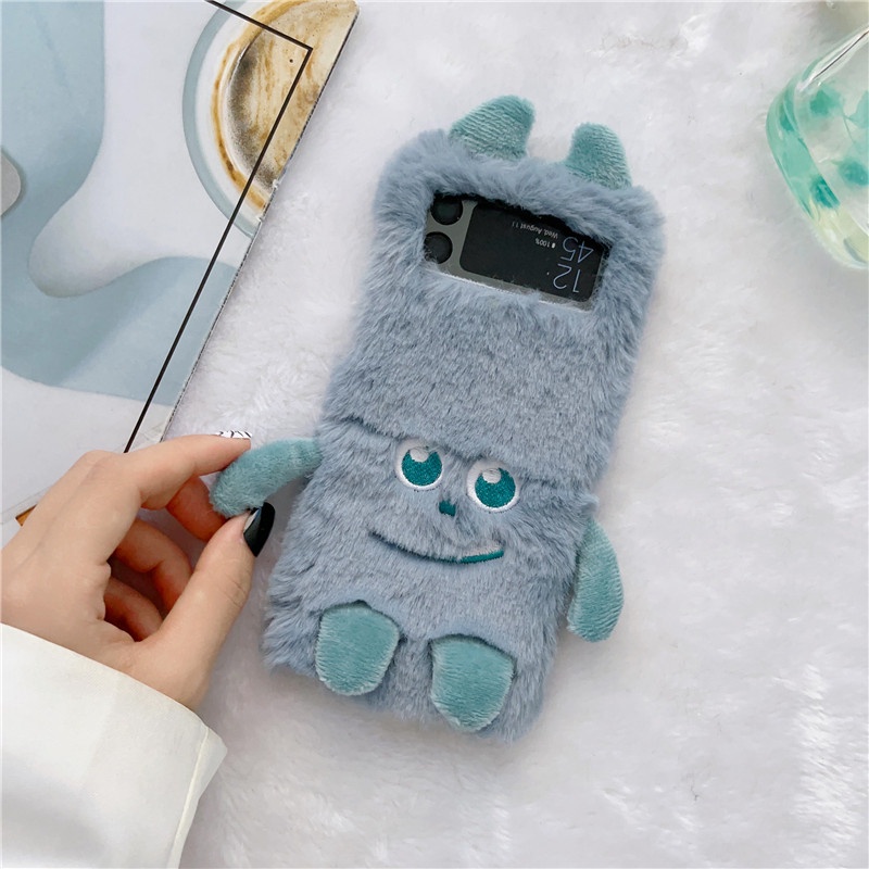 Ốp Điện Thoại Lông Xù Kiểu Hoạt Hình Đáng Yêu Chống Sốc Cho Samsung Galaxy Z Flip 4 3 5G Samsung Z Flip3 Flip4
