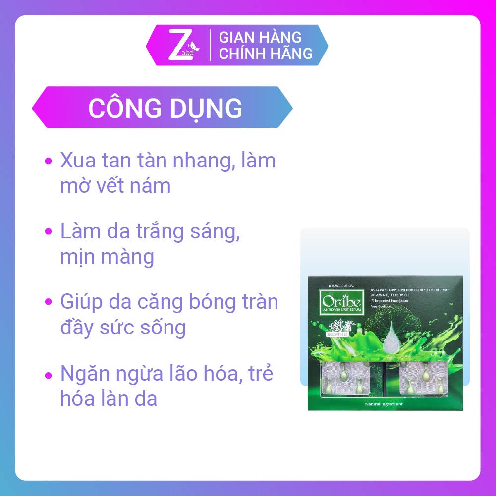 Serum Trắng Da Mờ Nám Chống Lão Hóa Oribe Vỉ 36 Viên