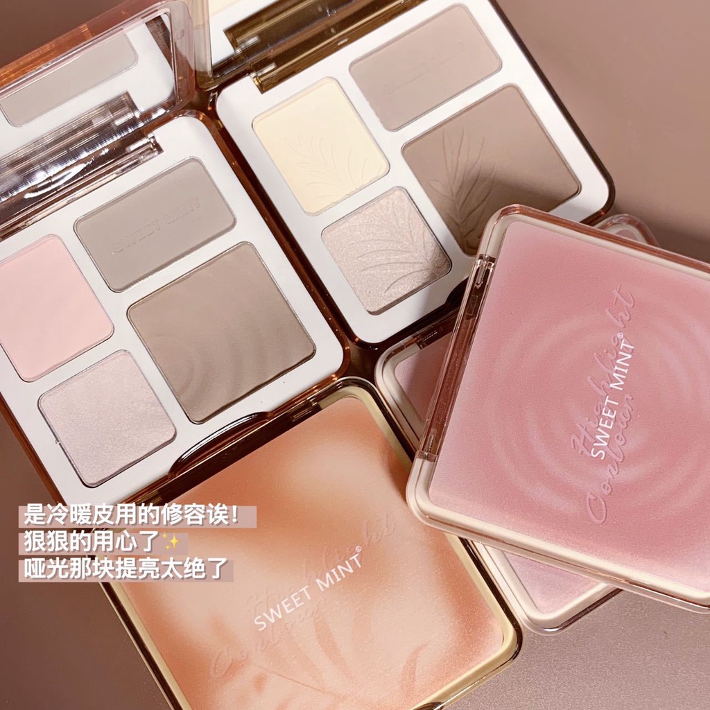 SWEET MINT Bảng phấn tạo khối 4 màu Shimmer Highlighter | BigBuy360 - bigbuy360.vn