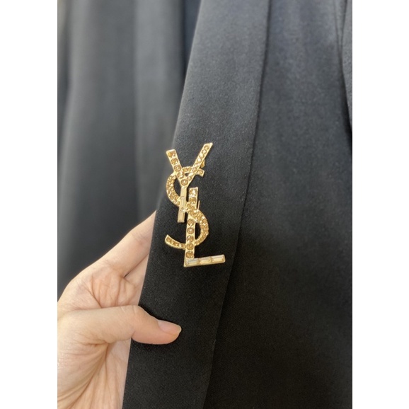 Ghim cài áo đính đá bạc sang chảnh lịch sự cài áo vest,áo sơ mi, các kiểu dáng váy