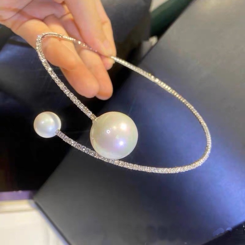 Kiềng dẻo đính ngọc trai nhân tạo sang đẹp KIENG90