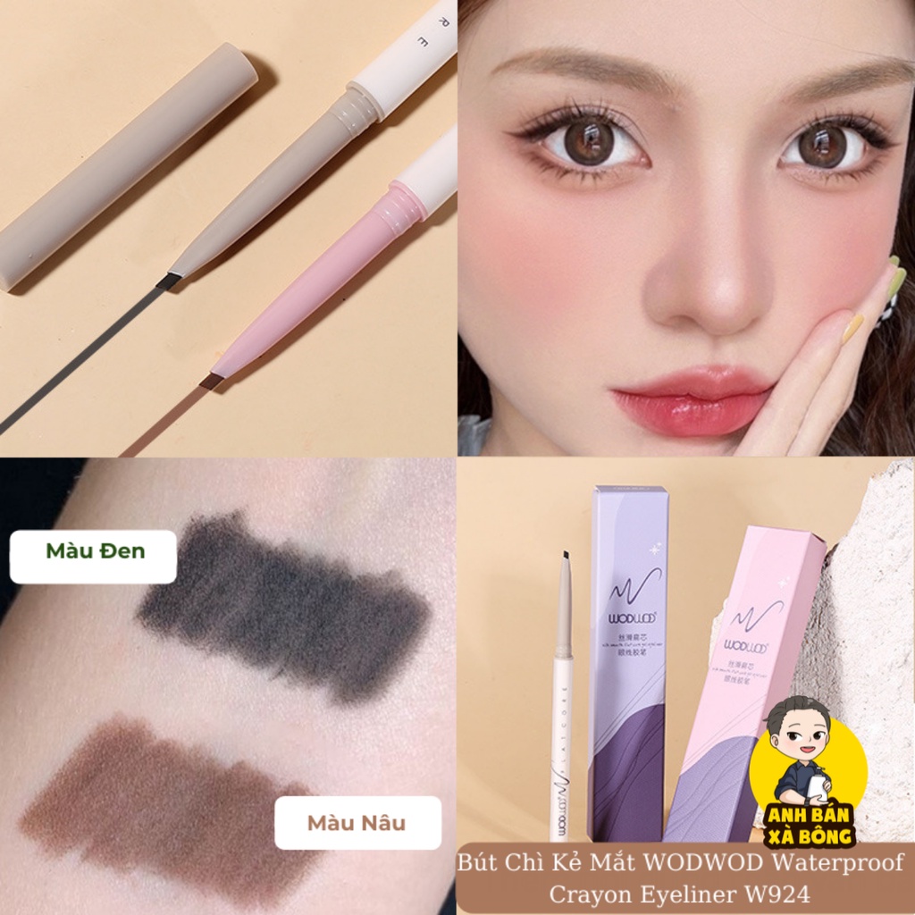 Bút Chì Kẻ Mắt WODWOD Waterproof Crayon Eyeliner W924