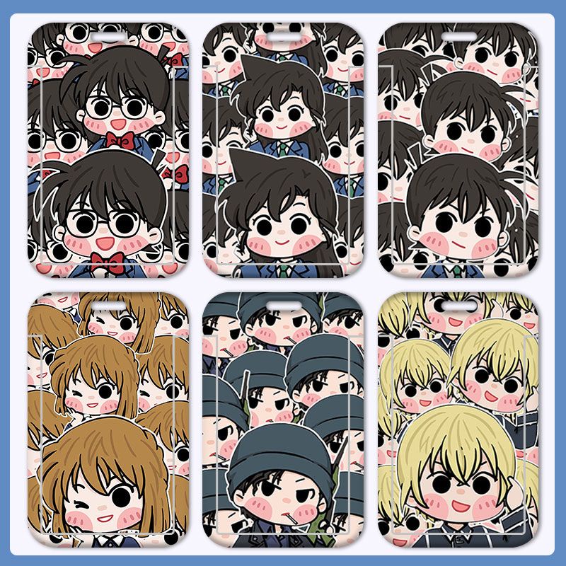 Ví Đựng Thẻ ID In Hình Thám Tử Conan Kèm Dây Đeo Cổ