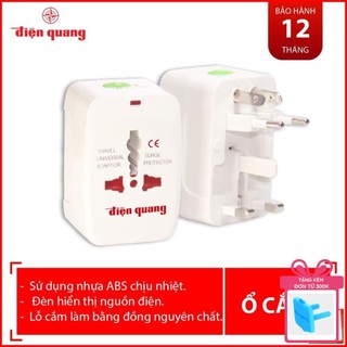 Combo 3 Ổ cắm du lịch Điện Quang ĐQ ESK TV01 (Màu trắng)