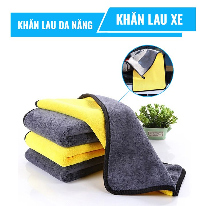 Khăn Lau Xe Microfiber 3M  Siêu Thấm, Không Đổ Lông Chuyên Dụng Cho Ô Tô Xe Hơi Xe Máy