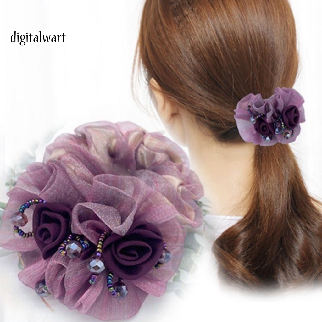 Kỹ Thuật Số| Dây Cột Tóc Đuôi Ngựa Co Giãn Cao Thời Trang Cho Nữ