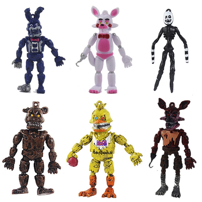 Five Nights At Freddy's Fnaf Mô Hình Gấu Bông bonnie chica fazbear Bằng pvc Sưu Tầm Bóng Bay Trong Phim nightmare fredbear