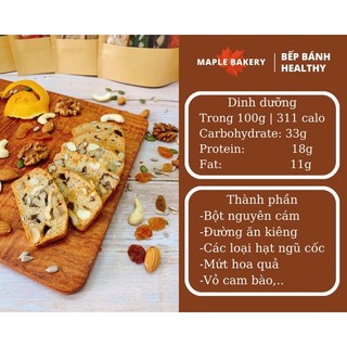 Bánh Biscotti healthy nguyên cám vị vani cam - Bánh dành cho người ăn giảm cân, tốt cho sức khoẻ.
