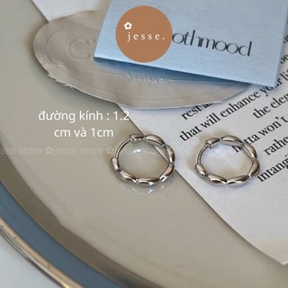 1 khuyên tai không rỉ vòng tròn hạt