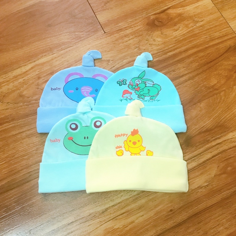 Mũ + Bao tay chân sơ sinh 0-3M chất cotton