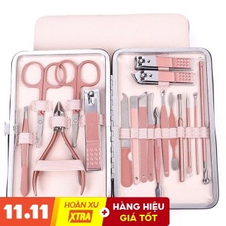 Bộ dụng cụ bấm móng tay 18 món - bộ kiềm cắt móng tay tại nhà