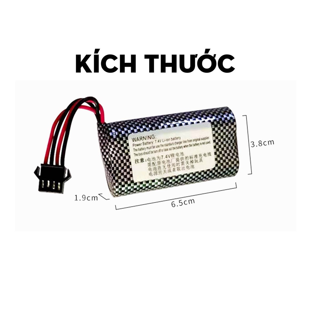 Pin UZI Thay Thế - Pin Lithium 18650 7.4V 2000mAh SM-4P - Đồ Chơi ZenZ