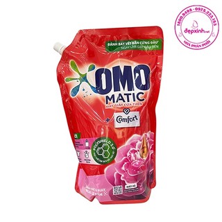 Túi Nước Giặt OMO Matic Máy Giặt Cửa Trên Comfort Hương Hoa Hồng Ecuador 2KG