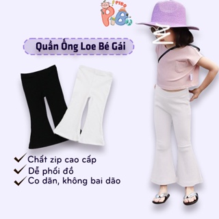 Quần Dài Bé Gái Ống Loe Vải Zip Co Dãn Mạnh, Dễ Phối Đồ - BabyBoo