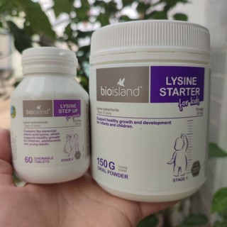(Mẫu mới)Bột  Lysine BioIsland phát triển chiều cao cho bé từ 6 tháng tuổi (mẫu mơi 2021)