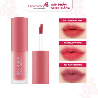 Son kem và má hồng Cathy Doll Lip & Cheek Nude Matte Tint 3.5g