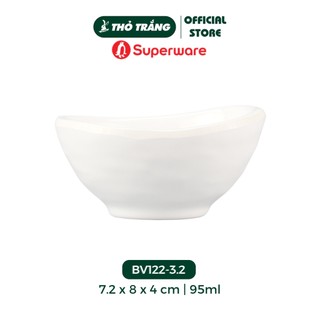 Chén, dĩa chấm màu trắng Srithai Superware Thái Lan cao cấp