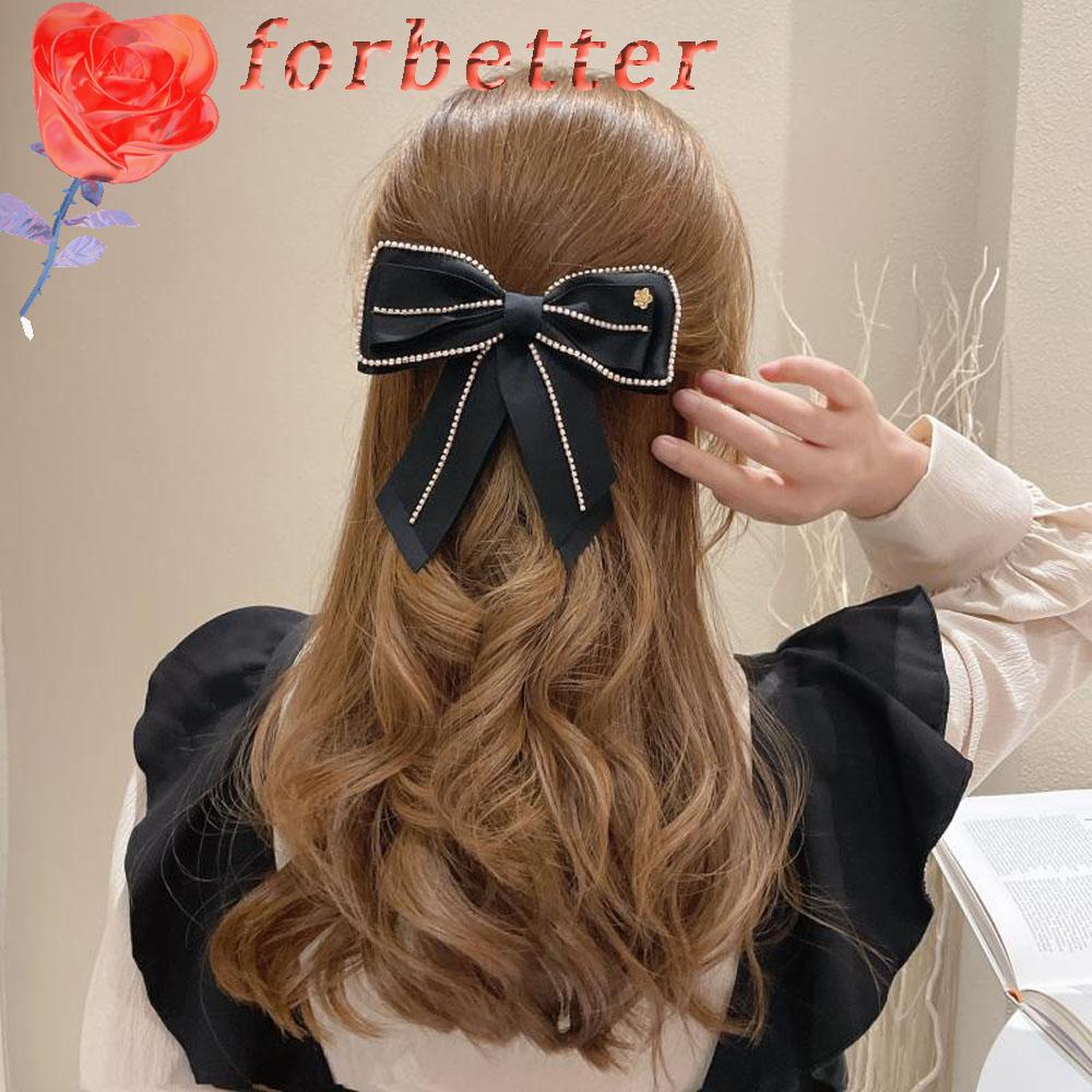 Kẹp Tóc Hình Nơ Đính Ngọc Trai Thời Trang Cho Nữ