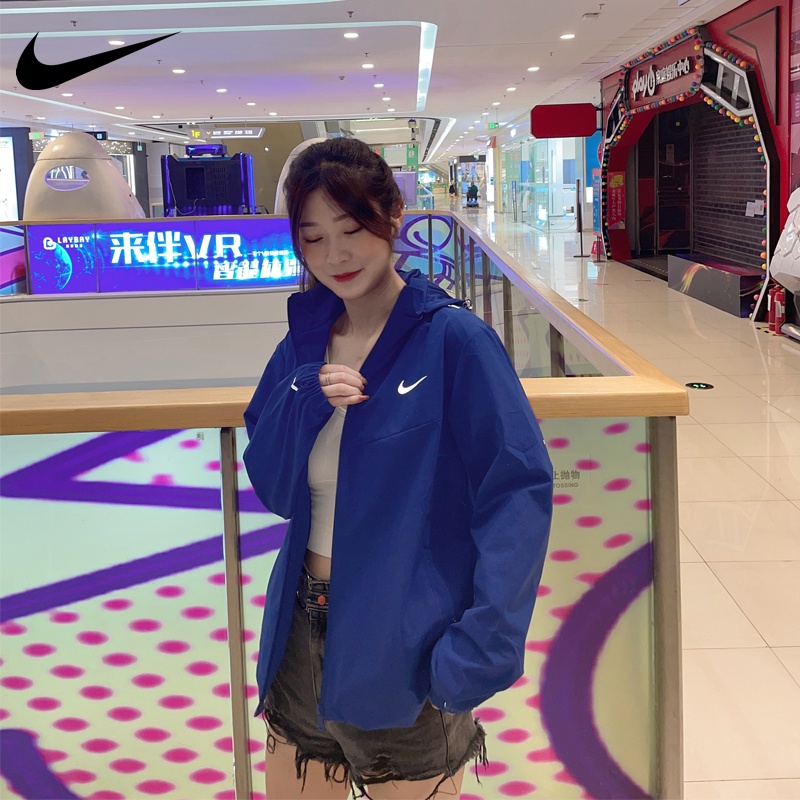 Áo Khoác Gió Nike2023 Có Nón Thời Trang Trẻ Trung Cá Tính Cho Nam Nữ