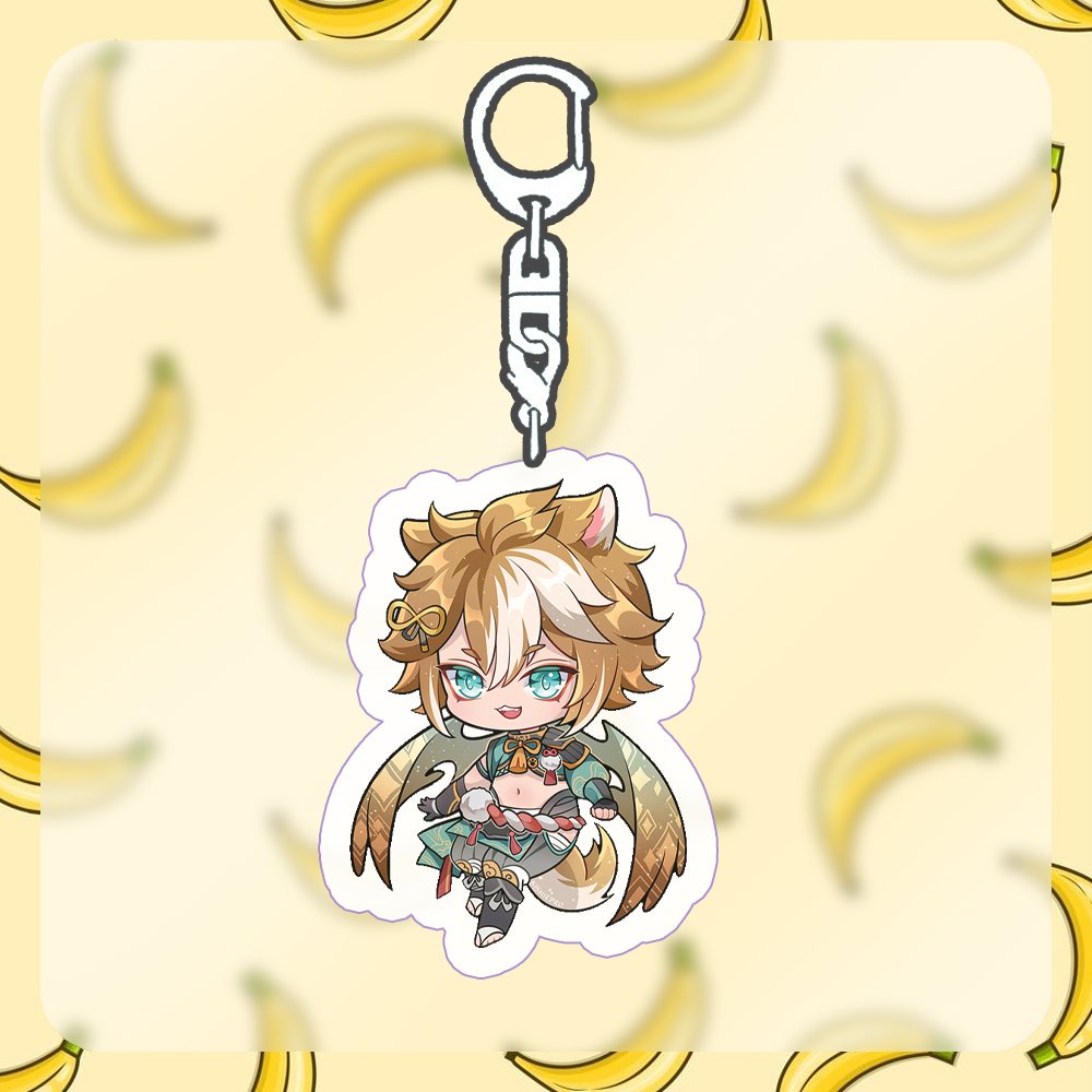 Móc khóa game GENSHIN IMPACT ver ĐEO CÁNH chibi anime mica trong acrylic quà tặng xinh xắn