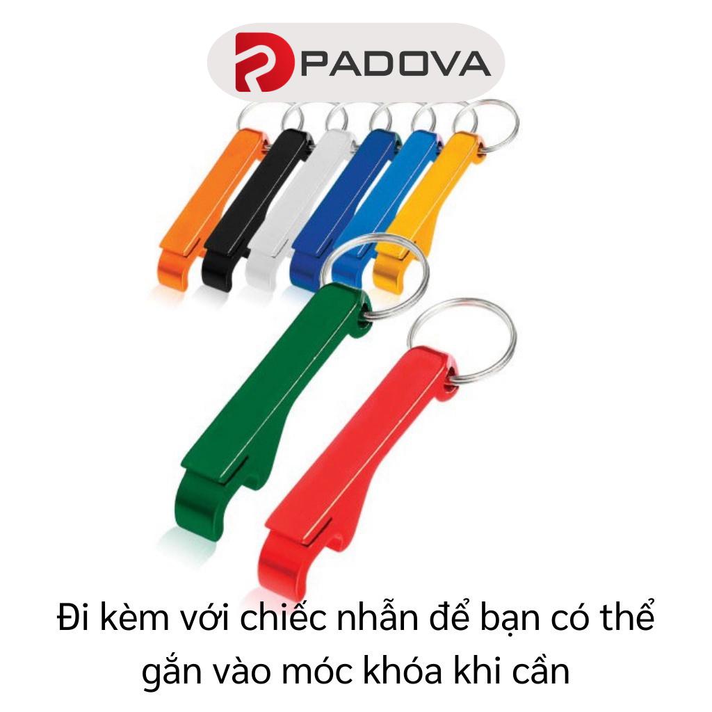 Dụng Cụ Khui Nắp Chai, Mở Nắp Lon Bia Bằng Hợp Kim Nhôm Gắn Móc Khóa PADOVA 8402