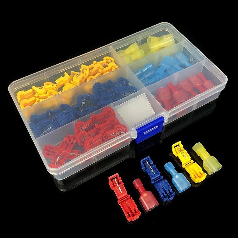 60 Cút nối dây điện chữ T phân nhánh - T cắm - T1; T2 và T3 tặng kèm kìm bấm cos đa năng