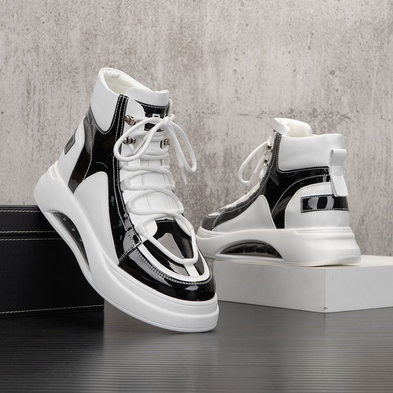 Giày Thể Thao Da Đế Dày Tăng Chiều Cao Phong Cách Châu Âu 2022 Cho Nam