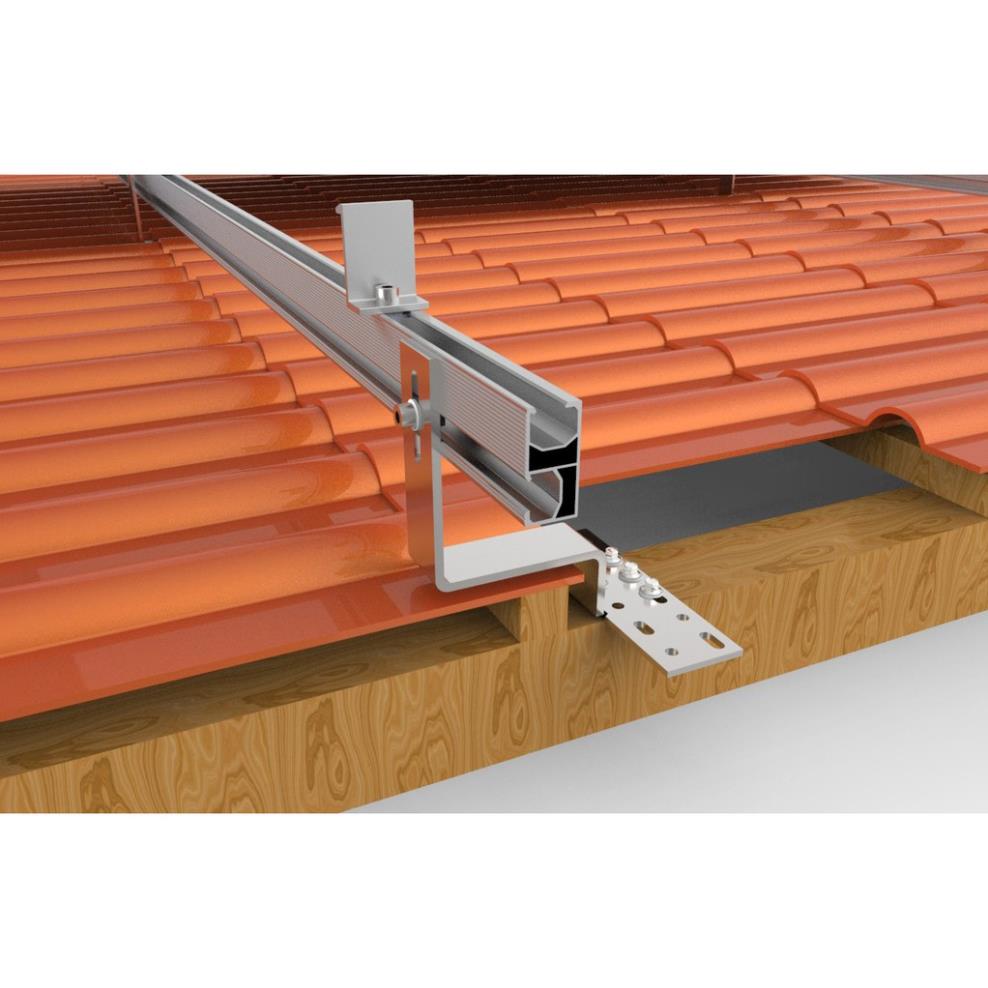 Chân Z mái ngói - Nhôm pin mặt trời - Pát nhôm mái ngói có chỉnh độ cao