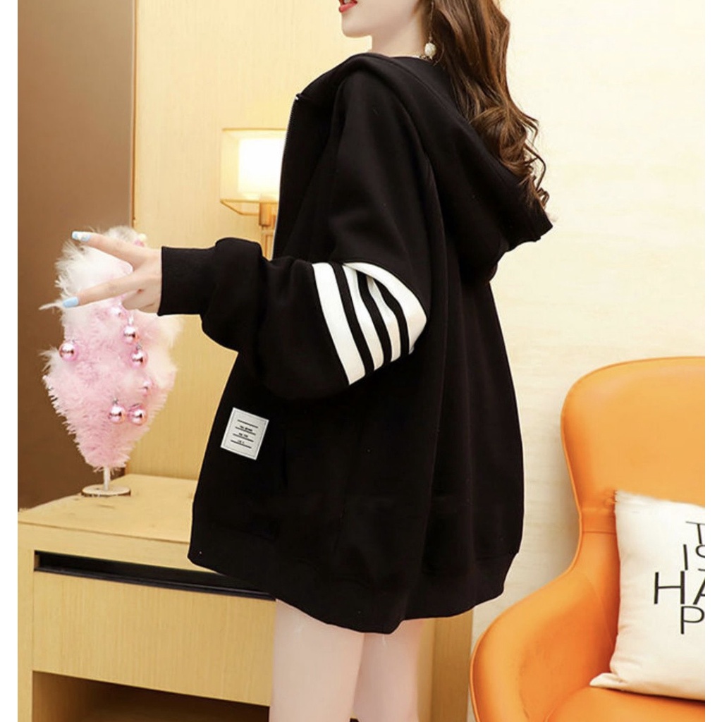 (Thanh Lý Hàng Đông) Áo khoác hoodie cardigan có khóa K88 phối viền tay 3 màu, Áo nỉ Thu Đông Form rộng mới nhất 2022 | BigBuy360 - bigbuy360.vn