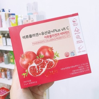 Bột lựu collagen bio cell + vitamin c hàn quốc - hộp 30 gói