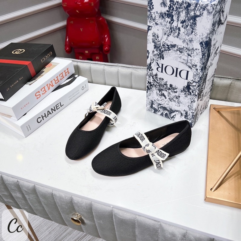 Giầy Bệt Nơ Dior Gân Full Size 35-39  -  By Anh Dinh Phuong