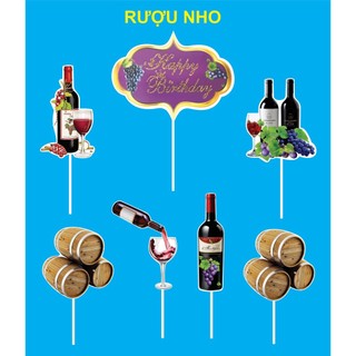 Set Cắm Hình Chai Rượu Giấy