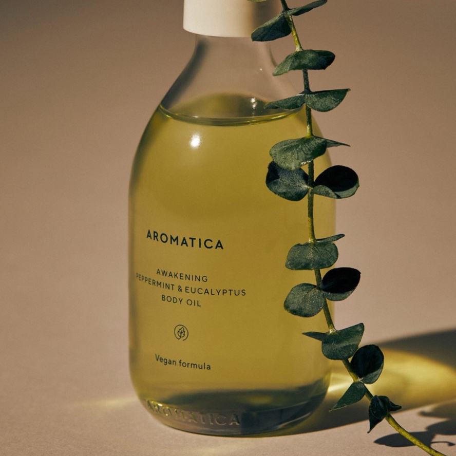 Tinh dầu dưỡng da toàn thân bạc hà và khuynh diệp Aromatica Awakening Body Oil Peppermint & Eucalyptus 100ml